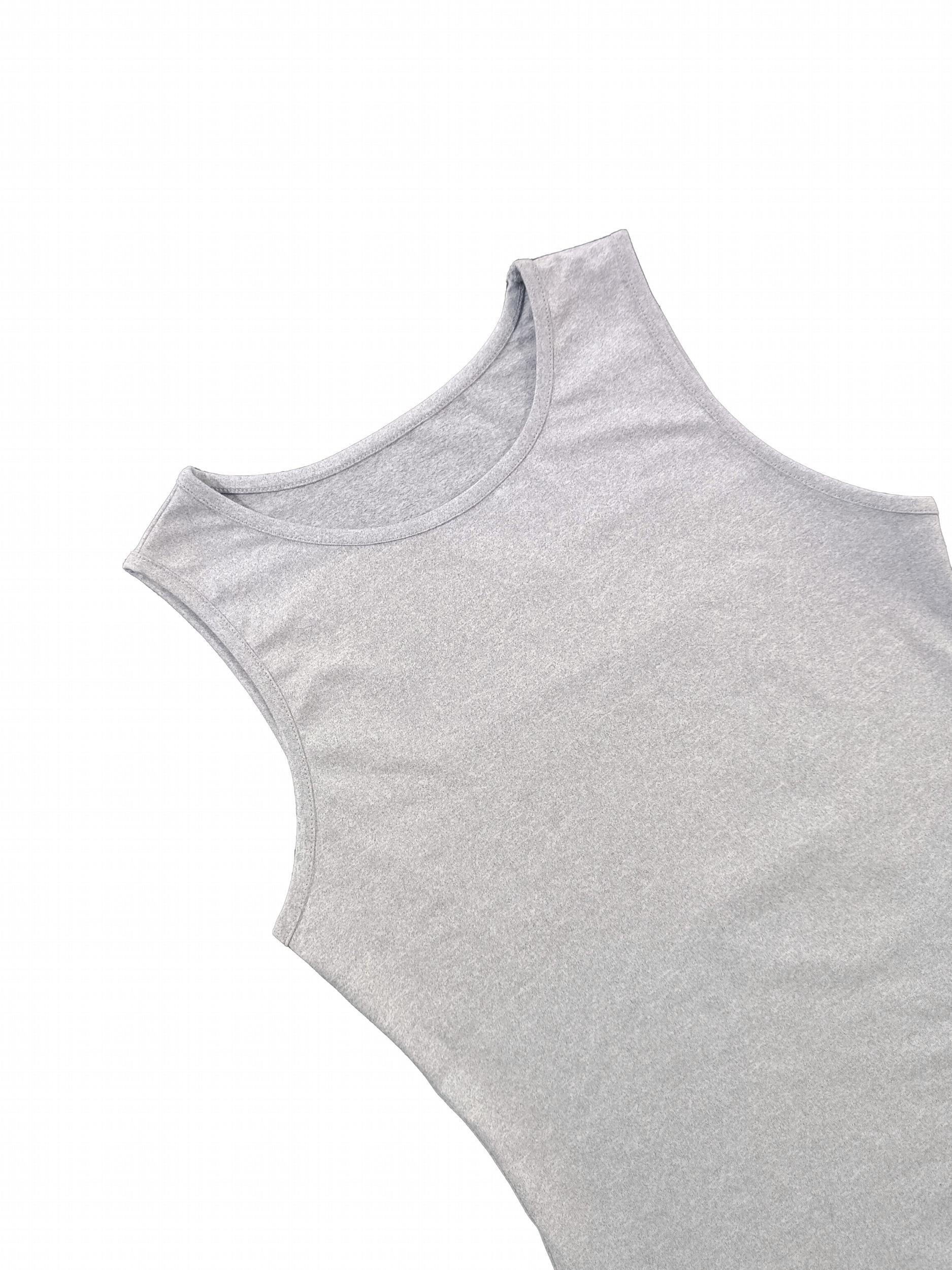 3 Pack Crew Neck Bodysuit Set Solid Sleeveless