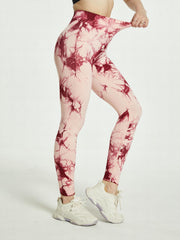 Tie Dye Fitness High Strech Sports Leggings High Waist Yoga Running Tight Pants
