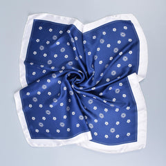 Camellia Printed Bandana Classic Square Scarf Satin Neckerchief Silk