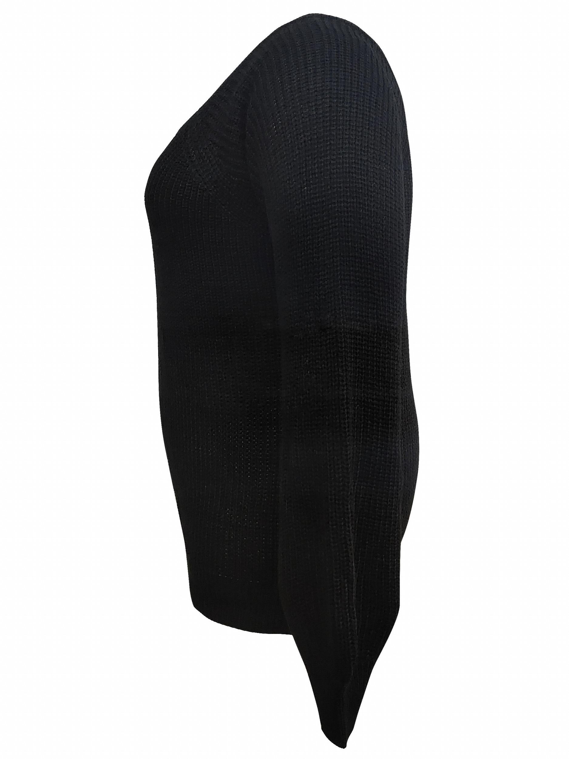 Casual Sweater Women Solid Lantern Sleeve Square Neck High Stretch Swe