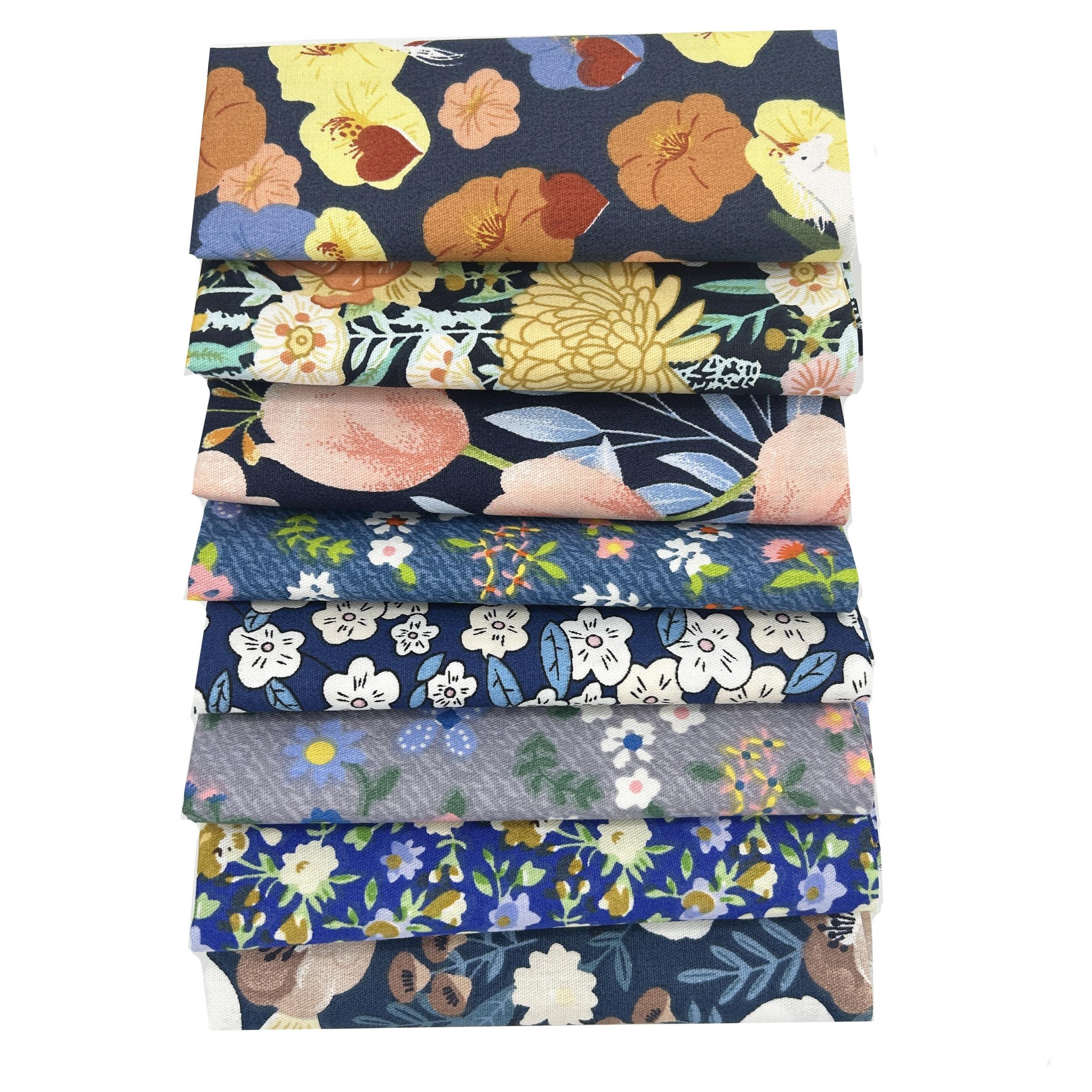 8pcs Twill Cotton Printing Bed Sheet Fabric for Sewing DIY Apparel Costumes