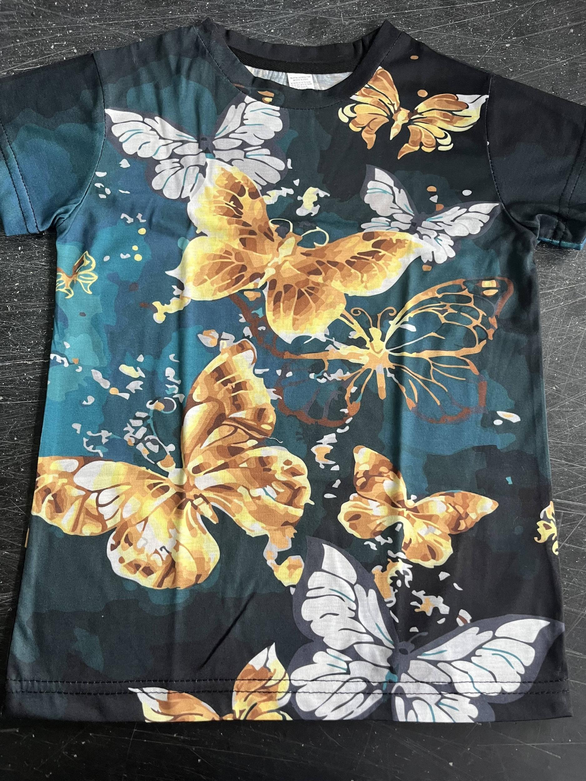 Butterfly Dreams 3D Printed Girls' Active Tee
