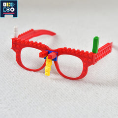 UKBOO DIY Building Bricks Glasses Toy for Kids - Colorful ABS Plastic Blocks