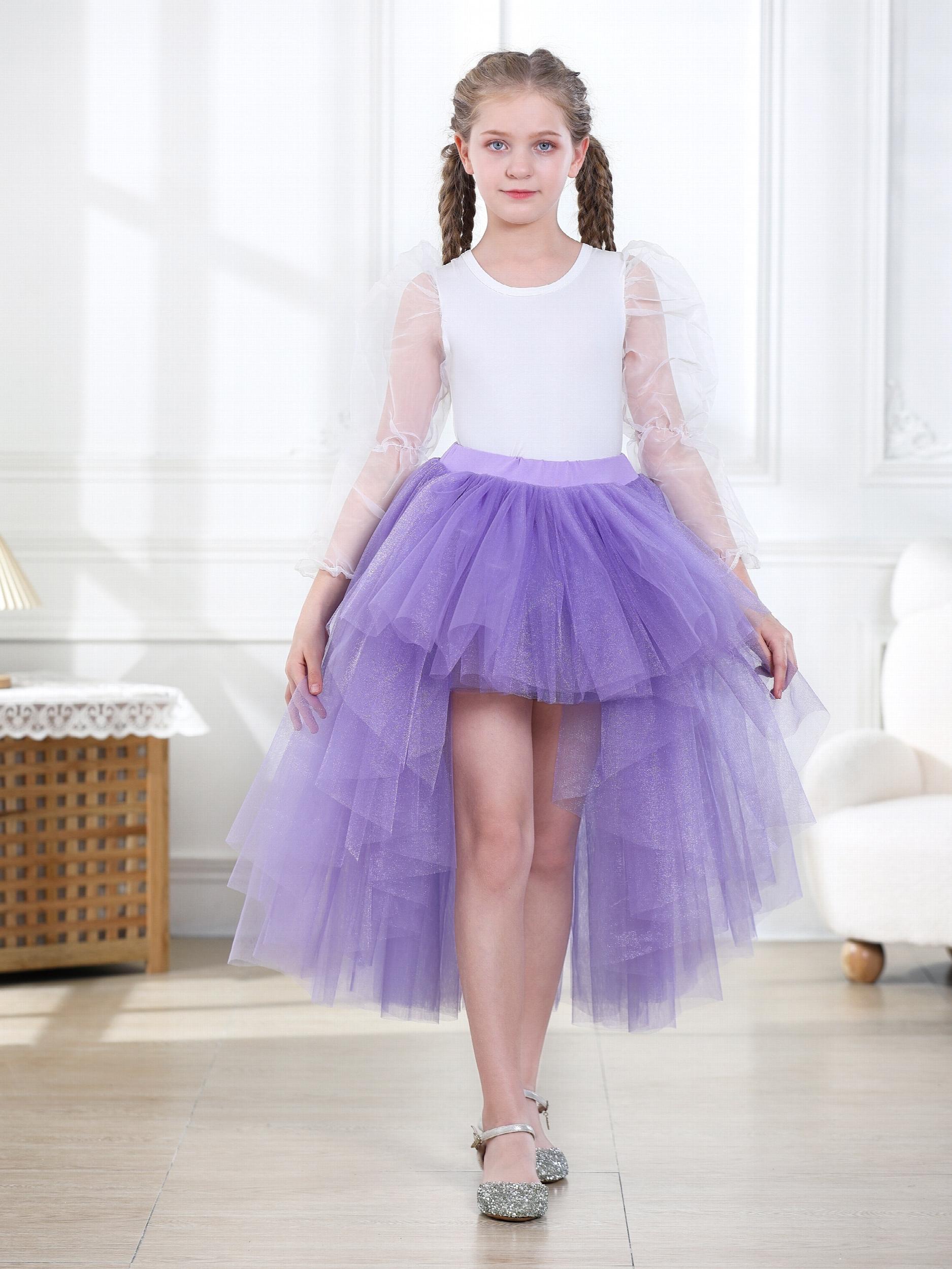 Girls High Waist Steampunk Gothic Tutu Skirt For Party Dance