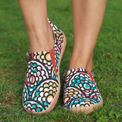Floral Printed Slip On Canvas Shoes for Women