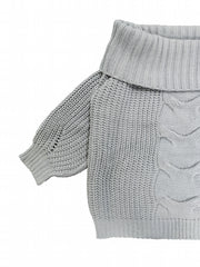 Sexy Off Shoulder Cable Knit Sweater