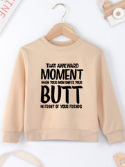 Boys Casual Sweatshirt Long Sleeve Crew Neck