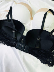 3pcs Lace Push Up Bras Comfy & Breathable Women's Lingerie