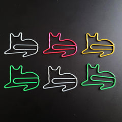 Cat Shaped Paper Clips for Office School Cat Lover