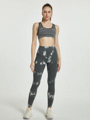 Tie Dye Yoga Leggings Seamless High Stretch Tummy Control Training Tights
