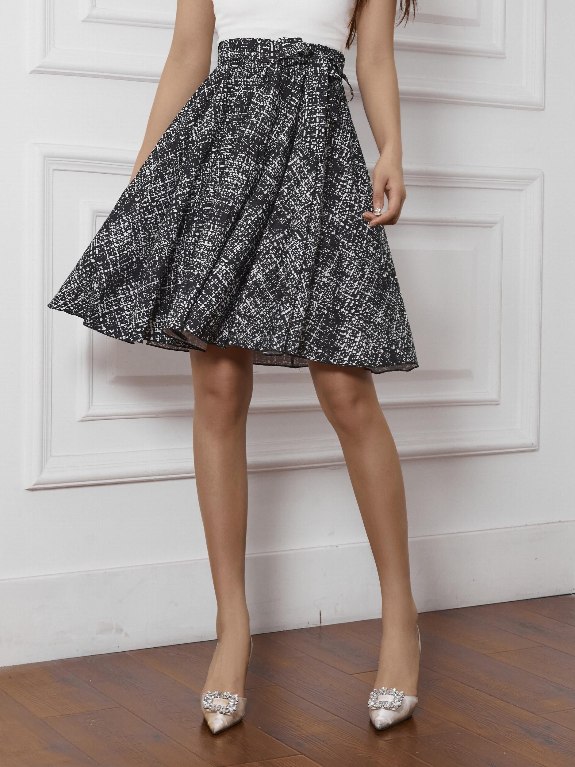 Tie Waist Swing Skirt for Spring & Summer Women