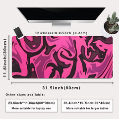 Dark Purple Pattern Mouse Pad Large Office Gaming Desk Pad Non-slip Rubber