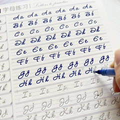 Reusable English Calligraphy Learning Book For Adults