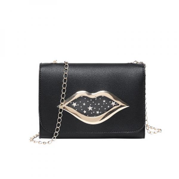Big Lips Shoulder Bag for Women Stars Leather Change Purse Female