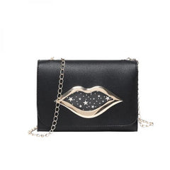 Big Lips Shoulder Bag for Women Stars Leather Change Purse Female