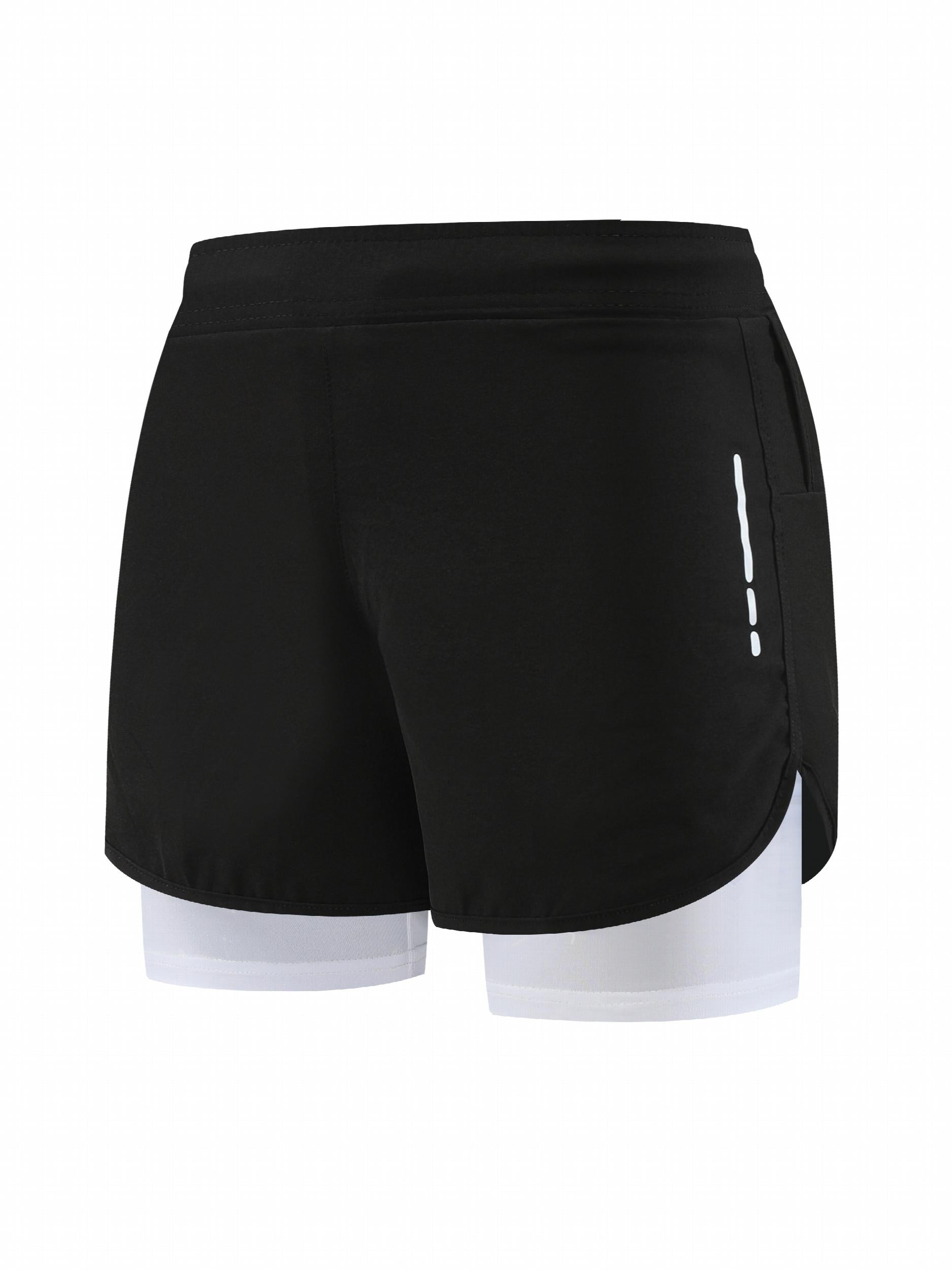 Men's Double Layer Elastic Quick Dry Shorts