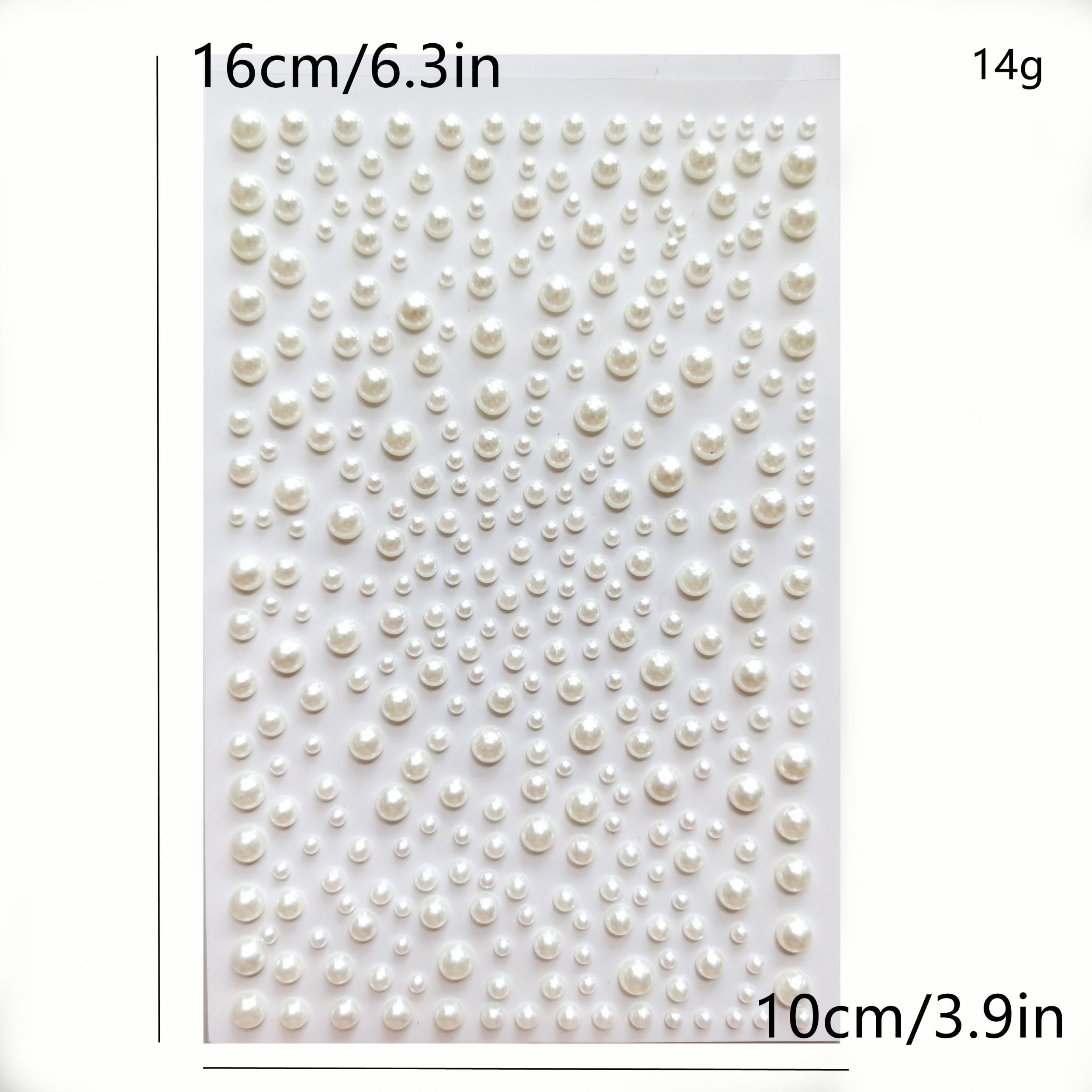 Flat Back Pearl Stickers Self Adhesive for Beauty Makeup Nail Art Phone DIY
