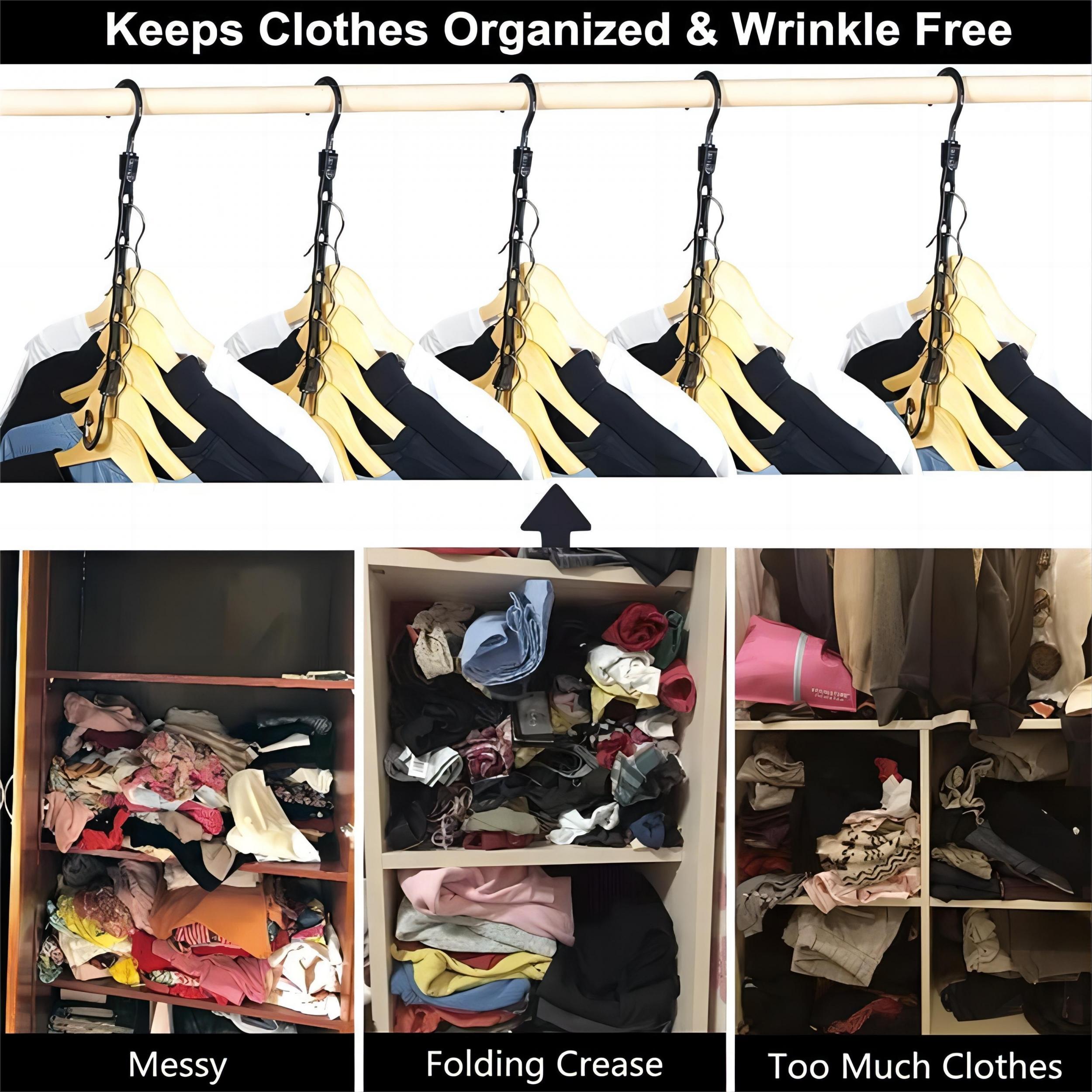 6 Packs Magic Hangers Closet Space Saver Hanger Organizer
