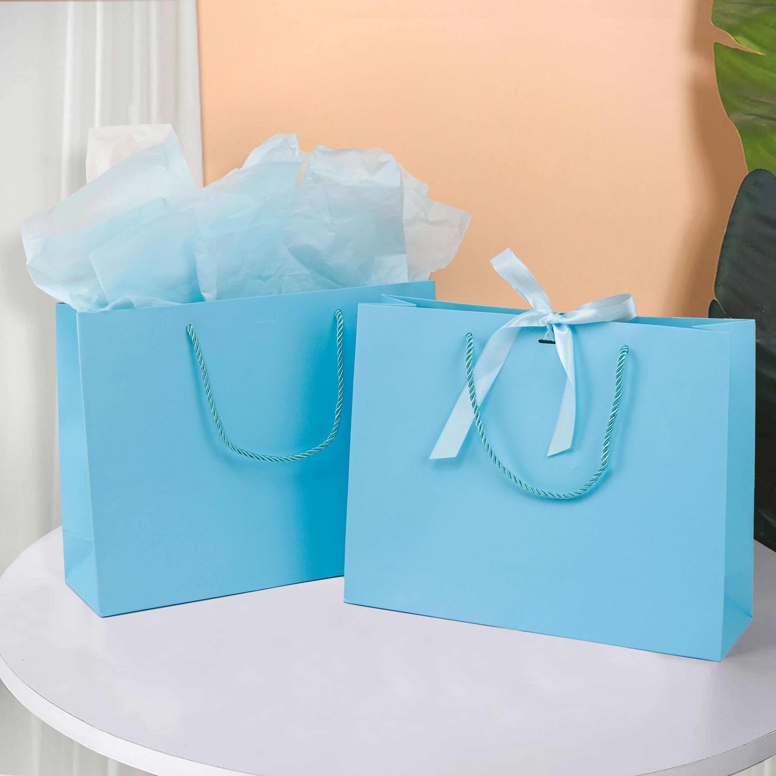 12pcs Gift Bags with Ribbon Bow for Medium Gifts - Party Supplies