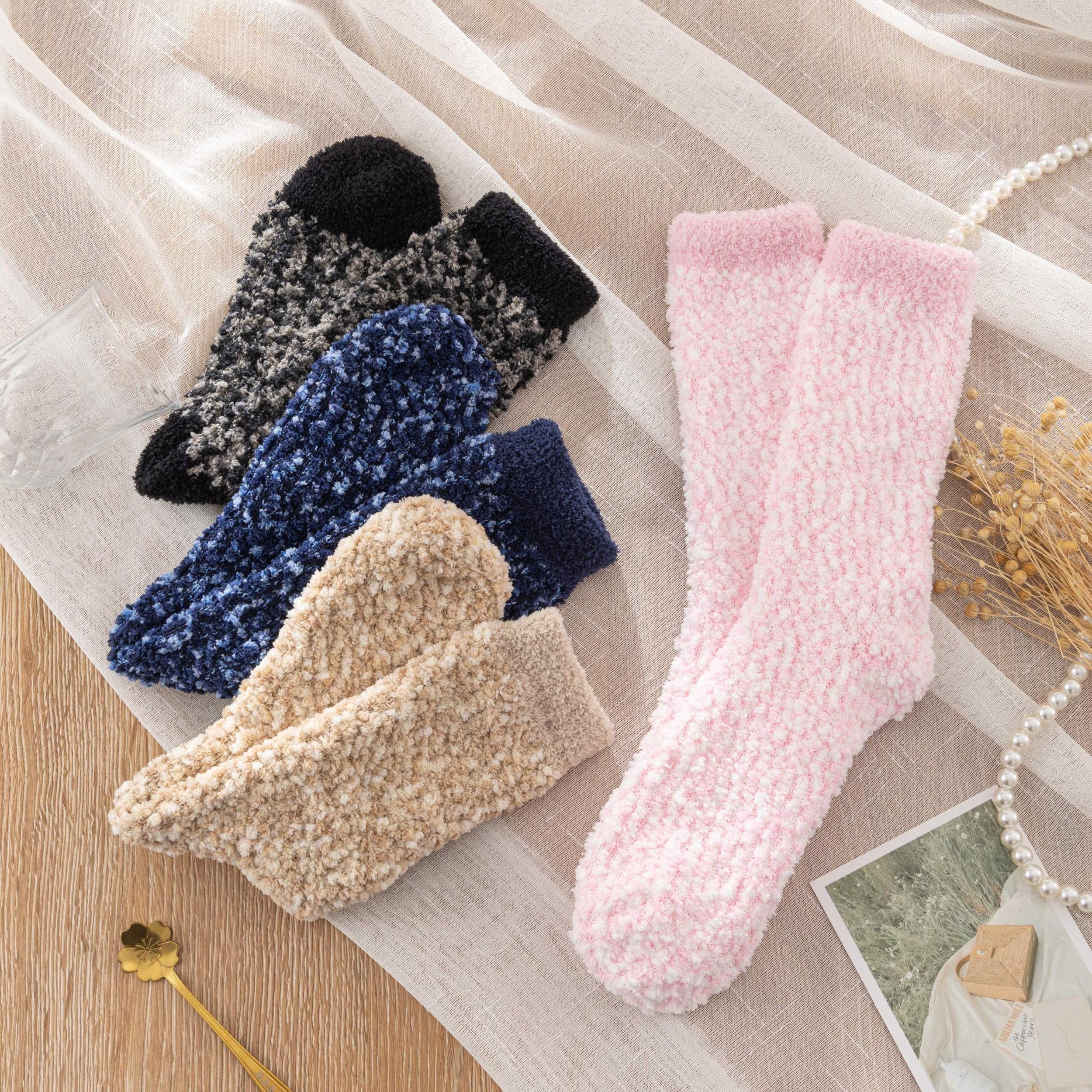 Fuzzy Floor Socks Crew Home Socks Women's Stockings