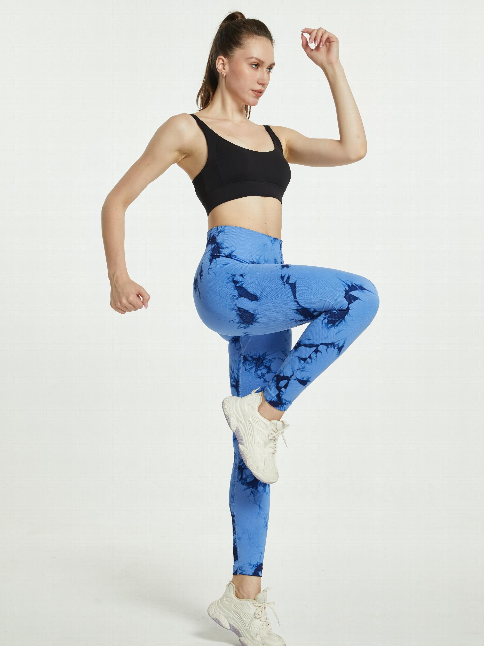 Tie Dye Leggings Sports Fitness Yoga Running Trousers Women's Activewear