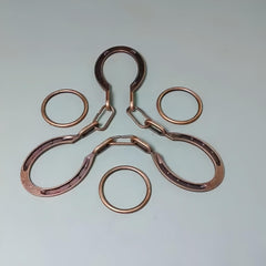 Interlocking Horseshoe Puzzle Classic Metal Brain Teaser Antique Copper Finish