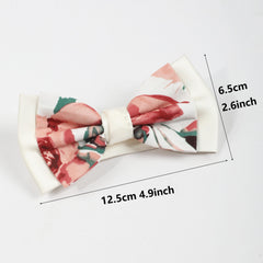 Men's Banquet Flower Double Layer Neck Pullover Bow Tie