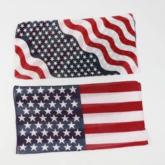 American Flag Print Bandana Hip Hop Square Scarf Cotton Unisex Head Wrap