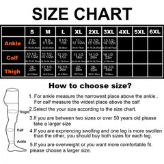 Size Up Thigh High Compression Stockings 20-30mmHg Footless Unisex