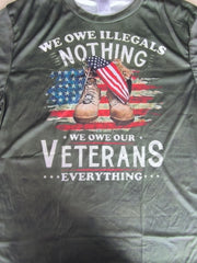 Men's American Veteran Print Tee Mid Stretch Crew Neck T-shirt