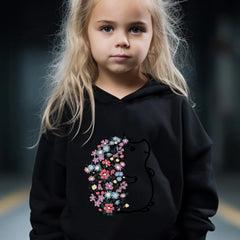 Flower Hedgehog Print 2pcs Girls Outfits For Sports Spring Fall