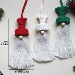 3pcs Macrame DIY Kit Christmas Santa Knitting Craft Perfect Gift
