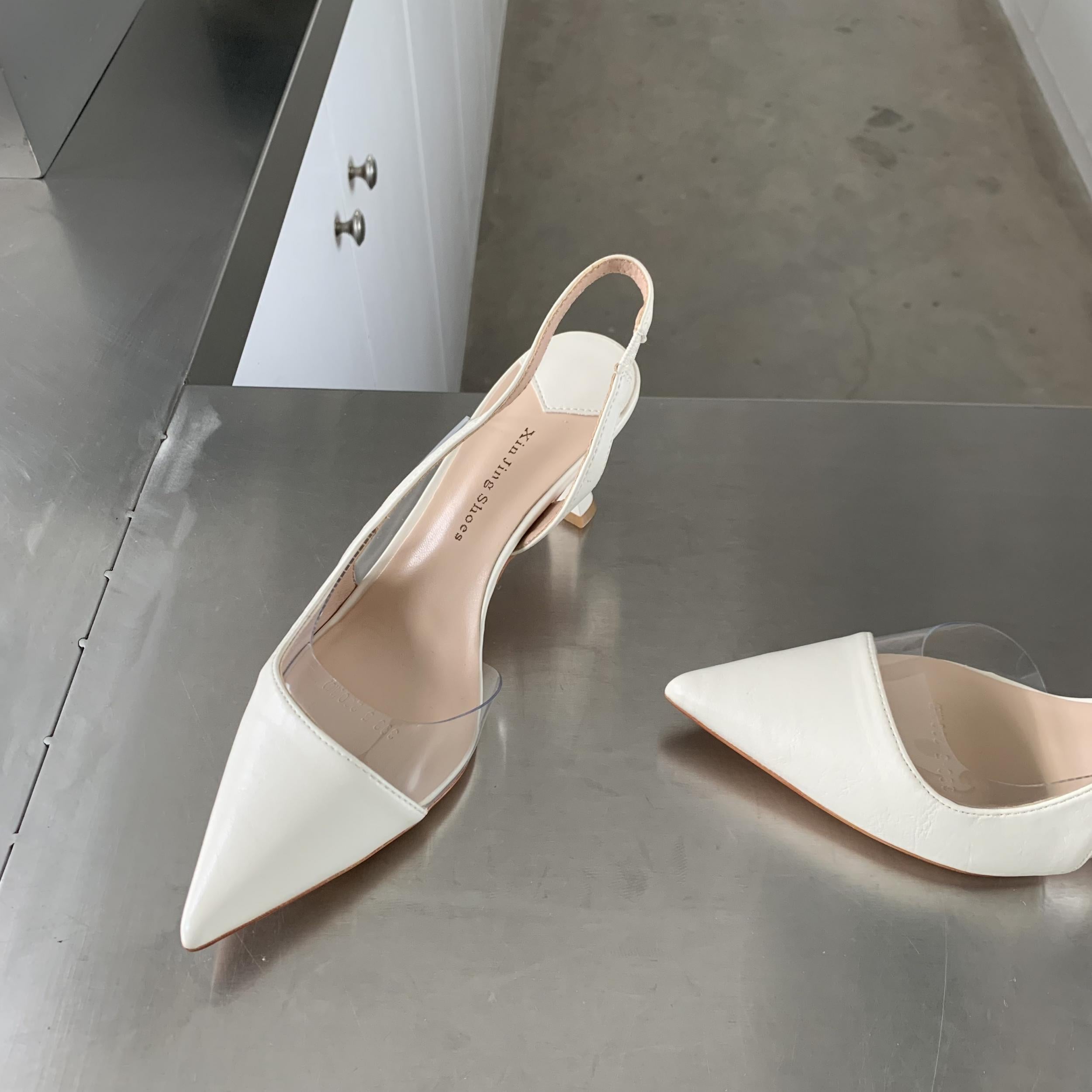 Stiletto Heel Pointed Toe Pumps Slingback Work Shoes