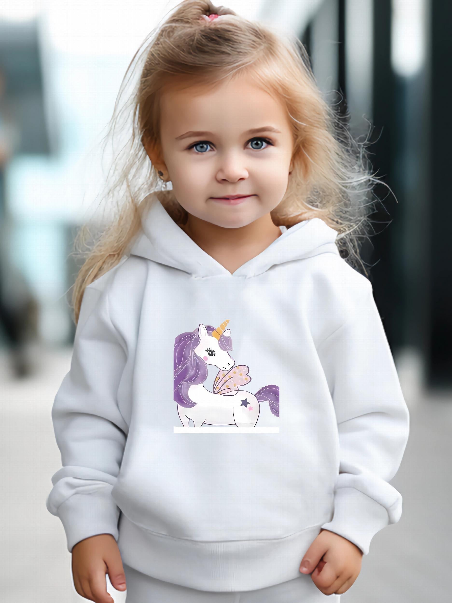 Unicorn Graphic 2pcs Set Girls Casual Comfy Activewear for Spring Fall