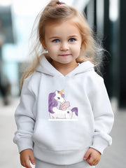 Unicorn Graphic 2pcs Set Girls Casual Comfy Activewear for Spring Fall