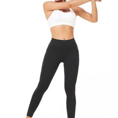 Mesh Contrast Sports Leggings High Waist Yoga Pants