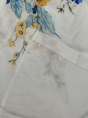 Floral Print Button Up Cap Sleeve Blouse
