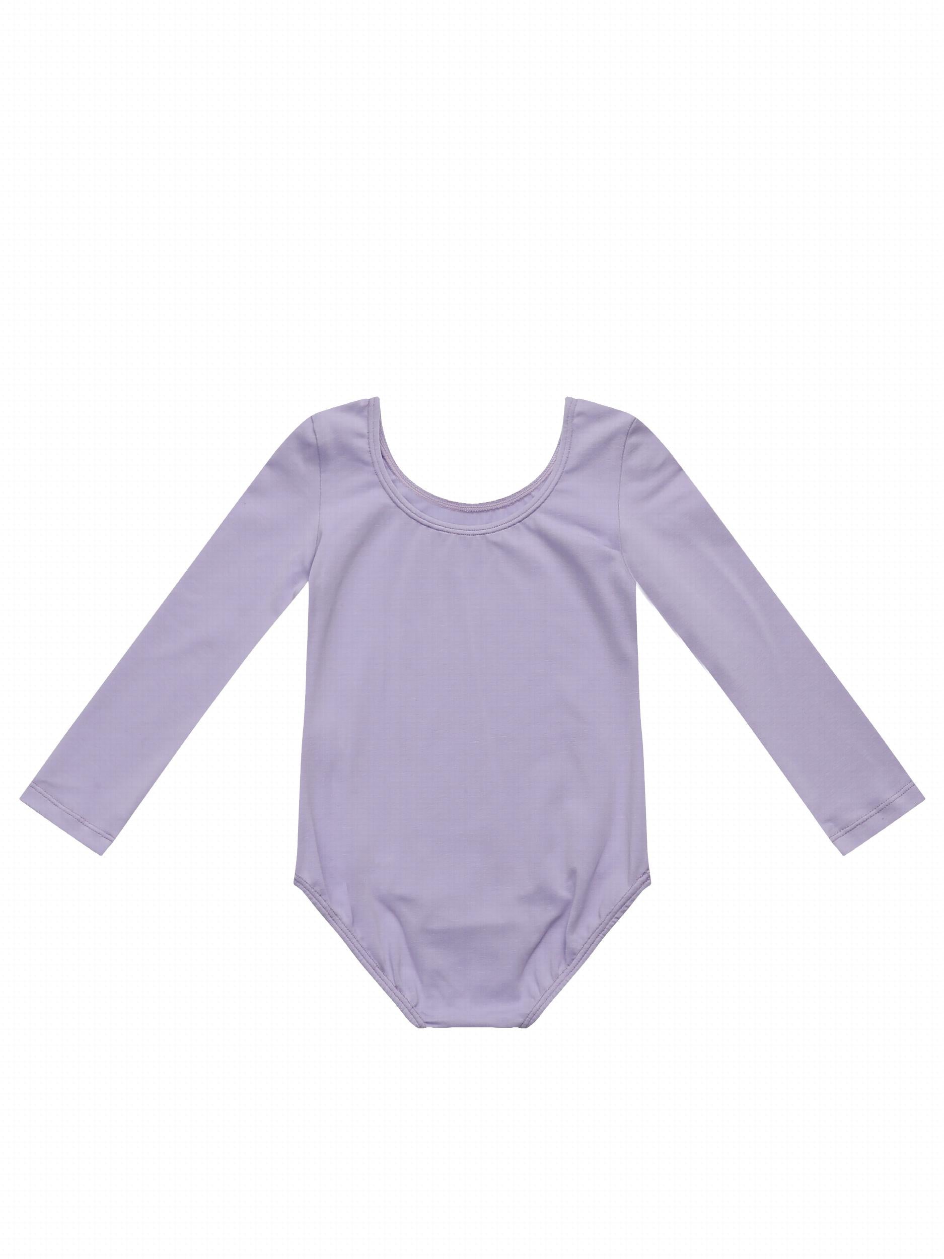 Girls Long Sleeve Bodysuit Leotards Ballet Dance Gymnastics Outfit