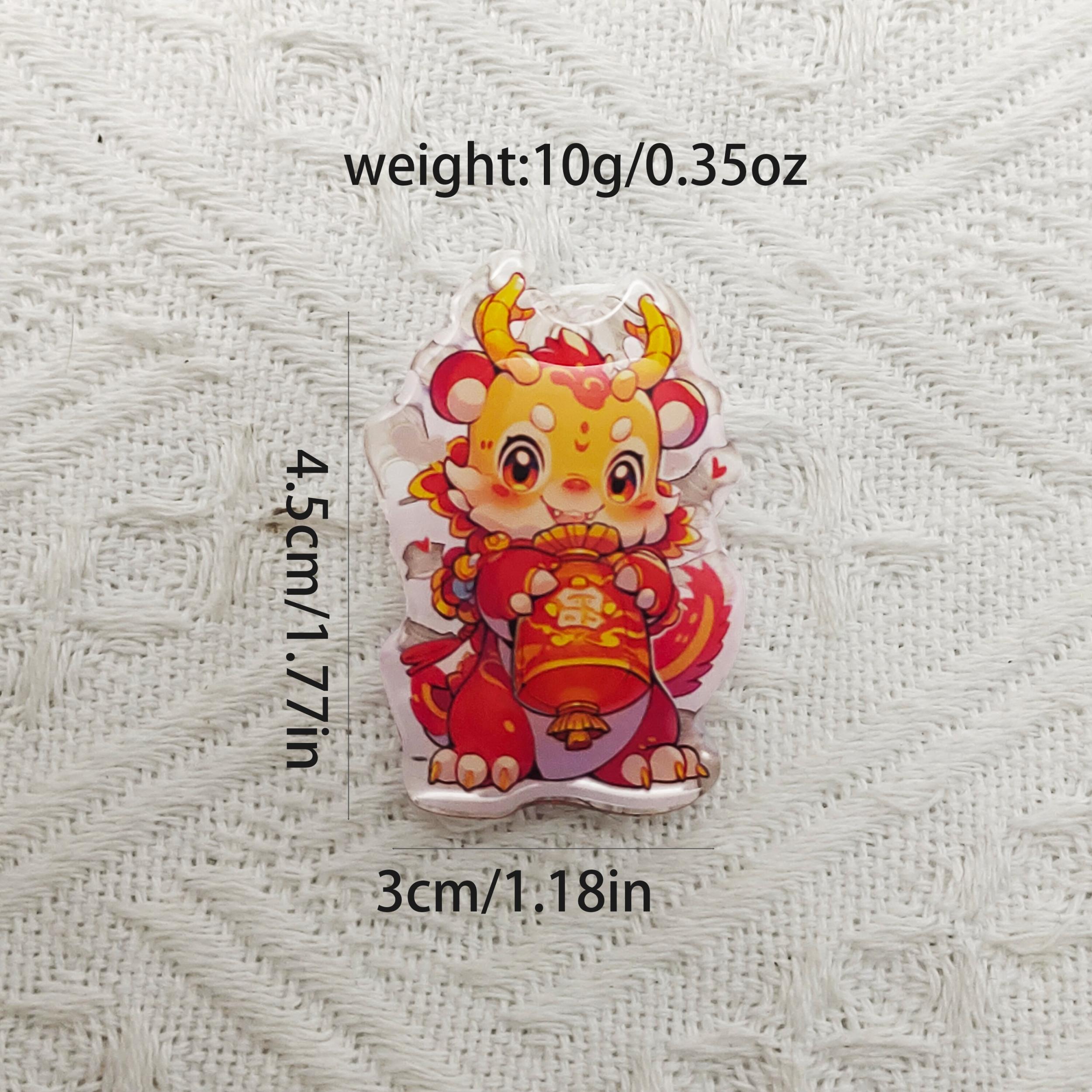Year Beast Theme Acrylic Clip - Chinese Office Supplies Gift
