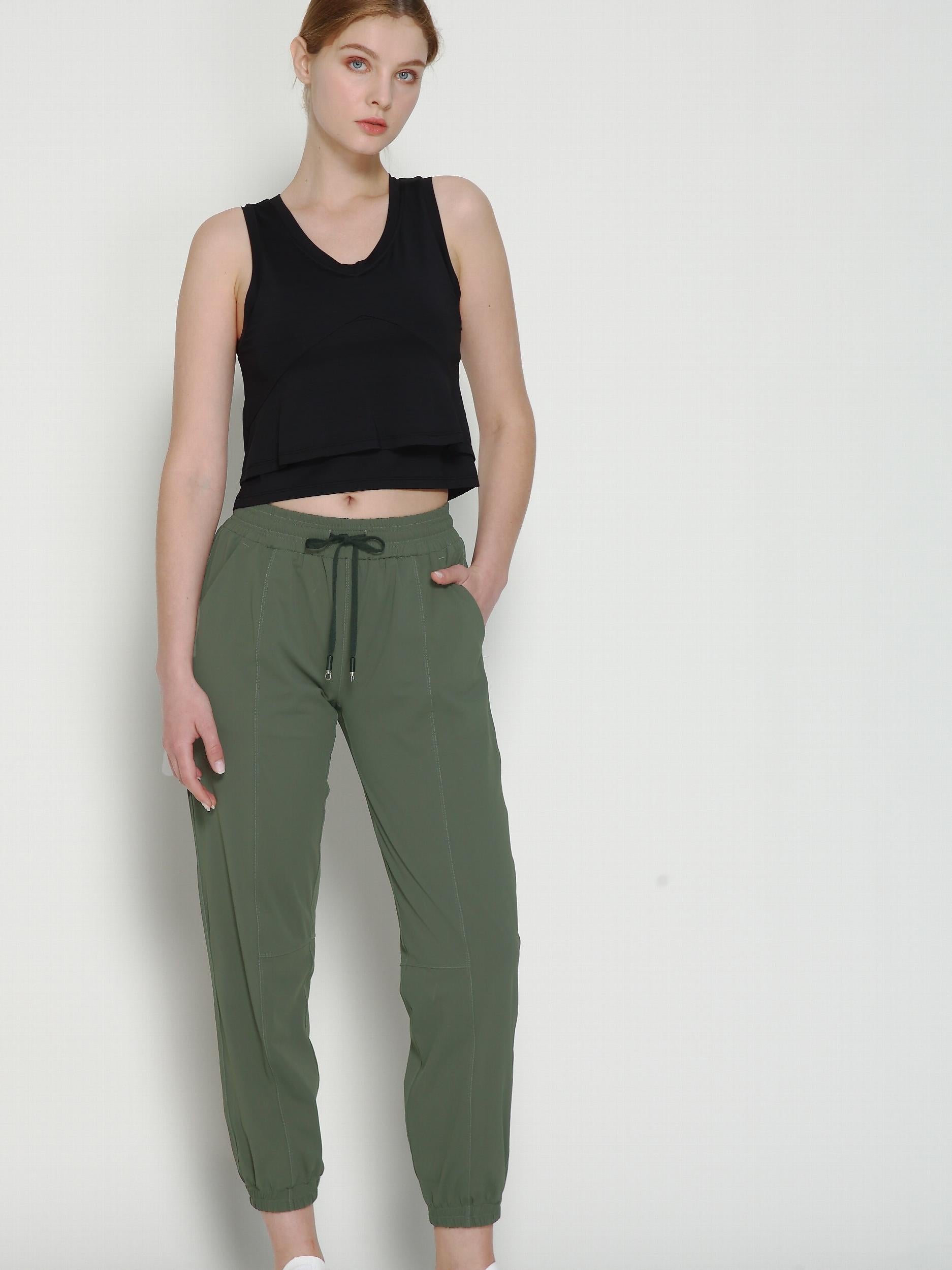 High Waist Yoga Pants w/ Drawstring, Comfy for Casual & Active Lifestyle