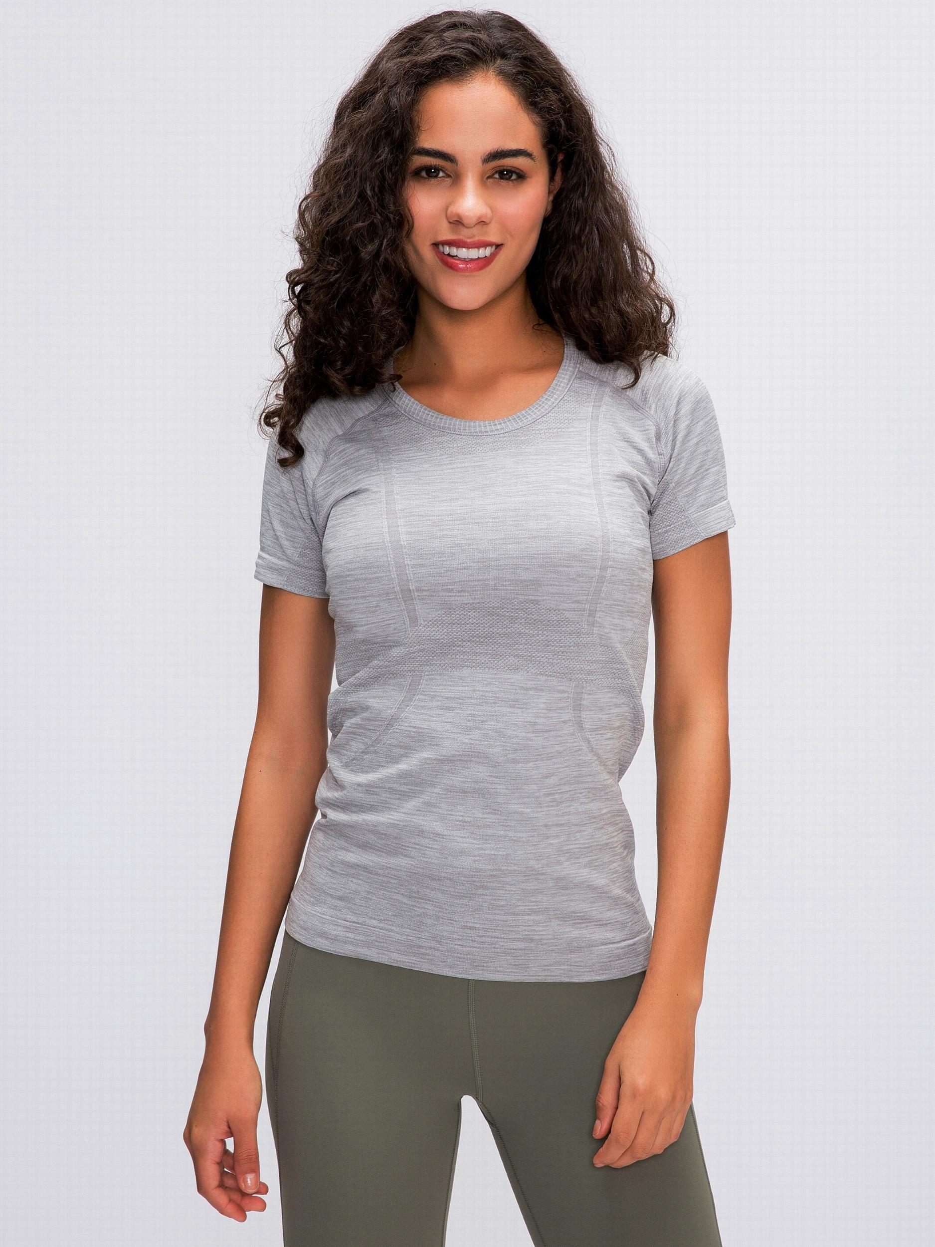 High Elastic Breathable Yoga Sports Short Sleeve T Shirt Women's Tops