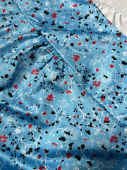 Ditsy Print Ruched V Neck Tank Top