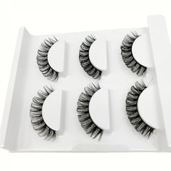 3 Pairs D Curling 14mm Fluffy Thick Faux Mink Eyelashes