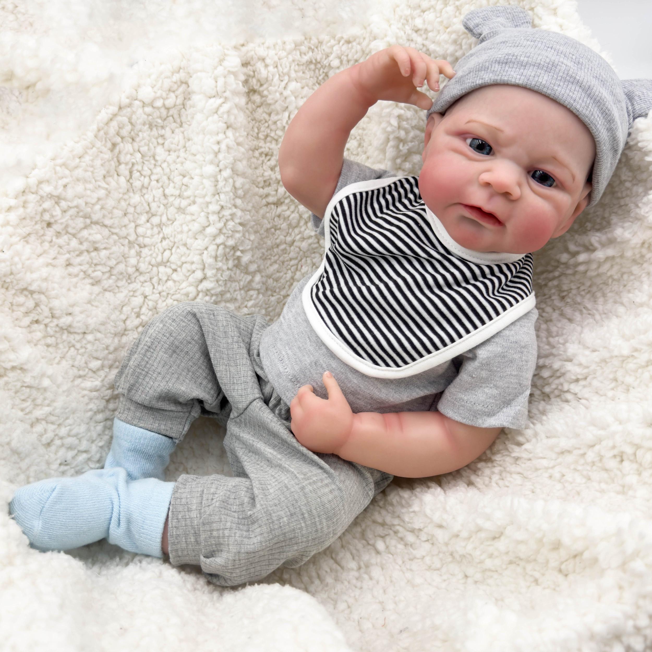 Elijah 48 Lifelike Reborn Doll with Hand Painted Details Soft Vinyl Limbs