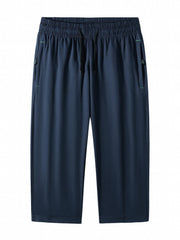 Boys Stylish Solid Jeans Cropped Pants Bottoms With Pockets
