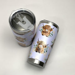 600ml Vintage Cowboy Pattern Stainless Steel Tumbler - Leakproof & Shatterproof