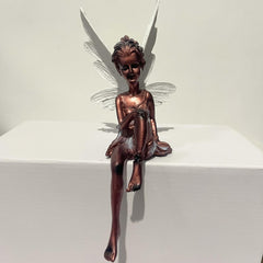 Resin Flower Fairy Sitting Statue Garden Decoration