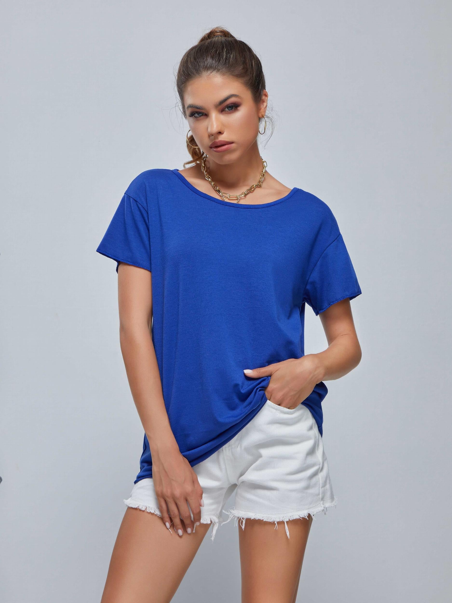Short Sleeve T shirt Sports Fitness Yoga Running Top Women's Activewear