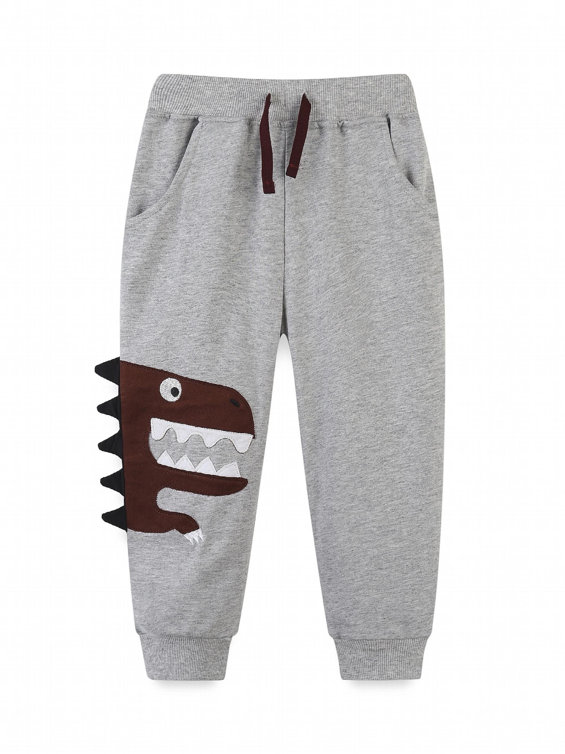 Dinosaur Print Kids Sweatpants Boys Jogger Sports Pants
