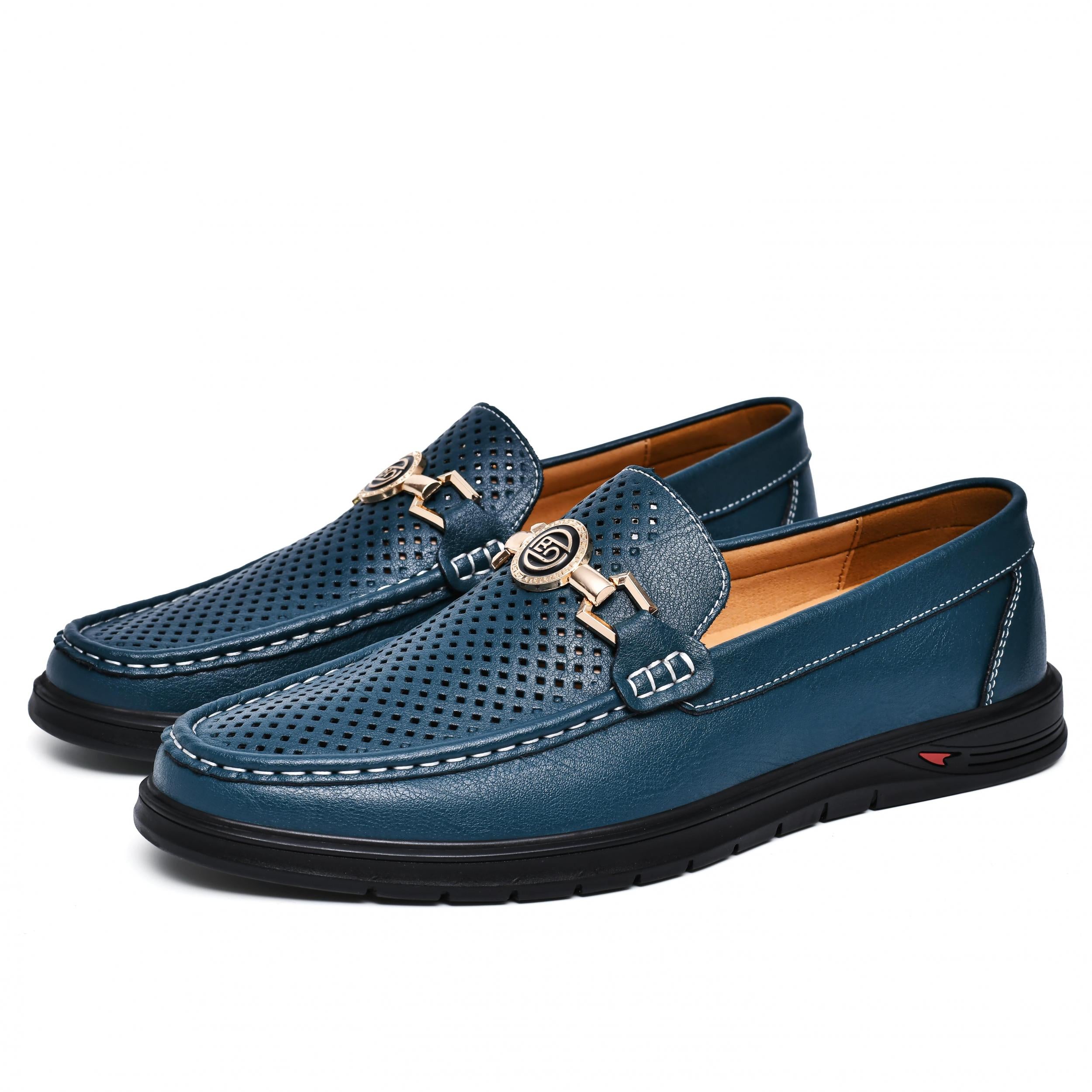 Men's Hollow Slip On Loafers Soft Sole Outdoor Walking Shoes